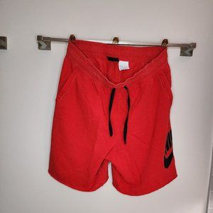 Men's Nike Red Sweatpant Shorts - Size Large